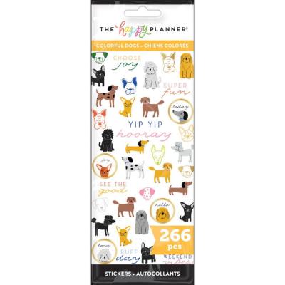 me & my BIG ideas Happy Planner Stickers - Colorful Dogs