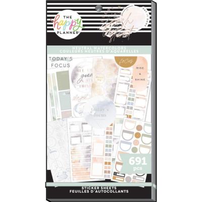 me & my BIG ideas Happy Planner Sticker Value Pack -  Neutral Watercolors