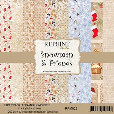 Reprint Snowman & Friends Designpapier - Paper Pack