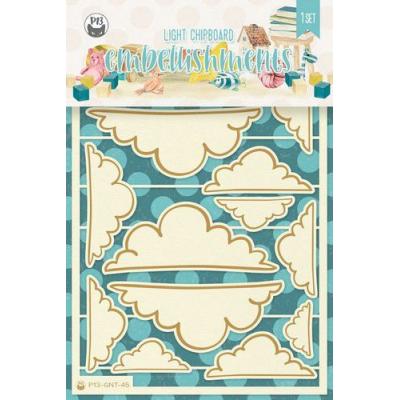 Piatek13 Good Night Embellishments - Chipboard Clouds