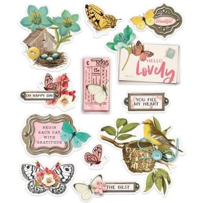 Simple Stories  Vintage Cottage Fields - Layered Stickers