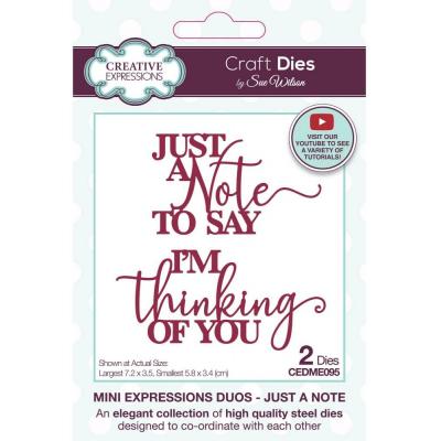 Creative Expressions Paper Cuts Dies - Just A Note