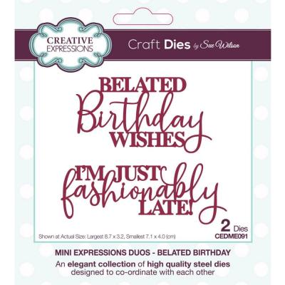 Creative Expressions Paper Cuts Dies - Belated Birthday