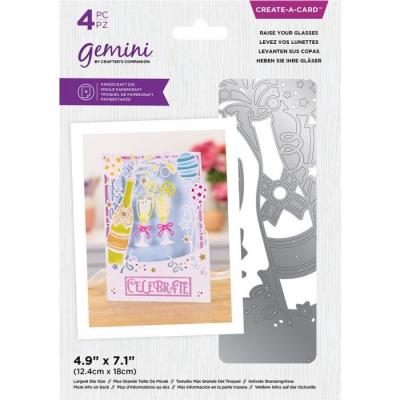 Gemini Create-a-Card Dies - Raise Your Glasses