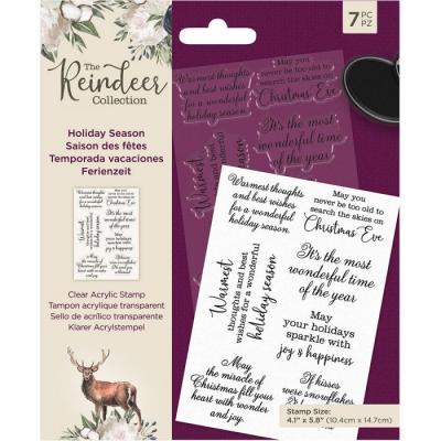 Crafter's Companion The Reindeer Collection Clear Stamps - Holiday Season