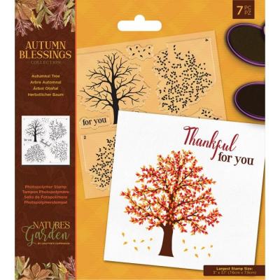 Crafter's Companion Autumn Blessings Clear Stamps - Autumnal Tree