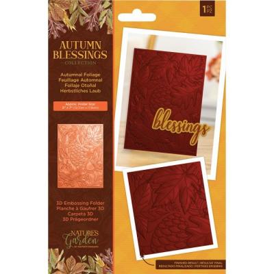 Crafter's Companion Autumn Blessings 3D Embossingfolder - Autumnal Foliage