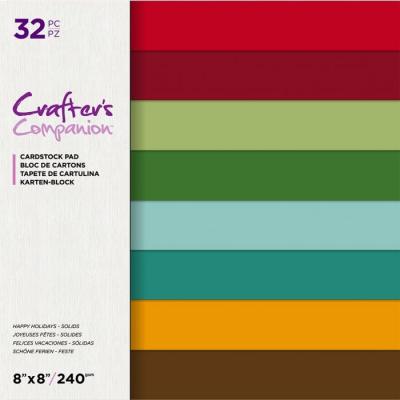 Crafter's Companion Designpapier - Happy Holidays Textured Cardstock