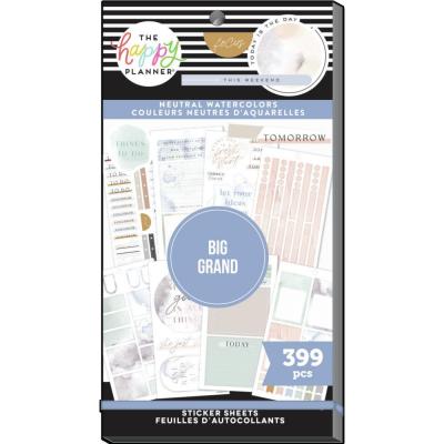 Me And My Big Ideas Happy Planner Sticker Value Pack - Neutral Watercolors
