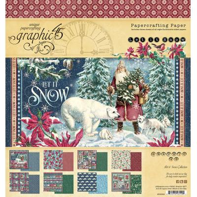 Graphic 45 Let It Snow Designpapier - Paper Pad