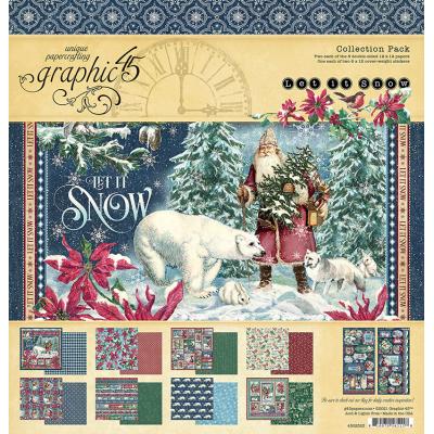 Graphic 45 Let It Snow Designpapier - Collection Pack