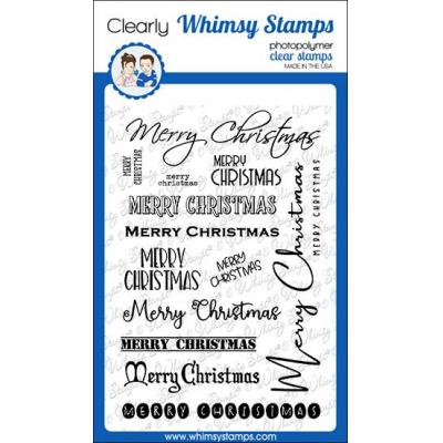 Whimsy Stamps Deb Davis Clear Stamps - Merry Christmas