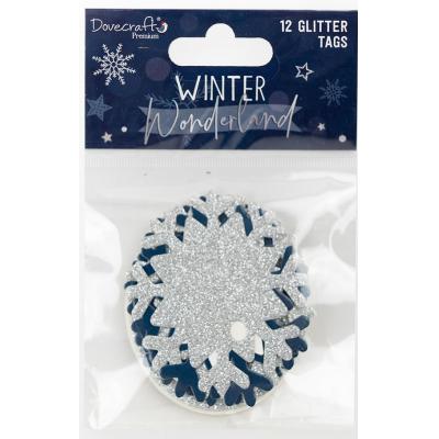 Dovecraft Winter Wonderland Die-Cuts- Glitter Tags