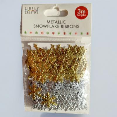 Simply Creative Ribbon - Metallic Snowflake Ribbon