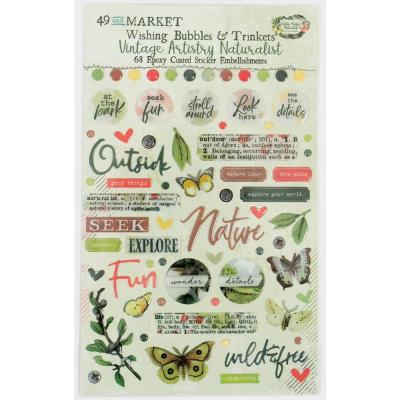 49 And Market Vintage Artistry Sticker - Naturalist Wishing Bubbles & Trinkets