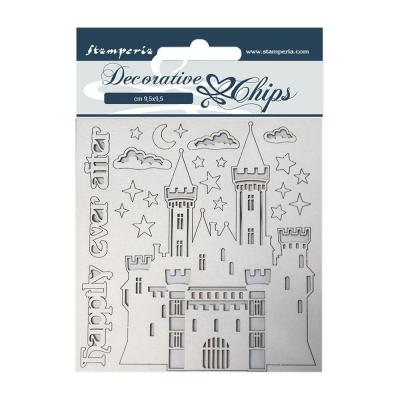 Stamperia Sleeping Beauty - Decorative Chips - Castle