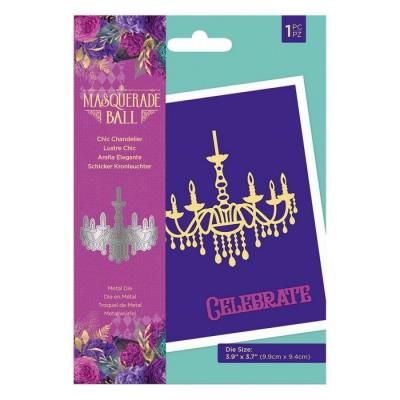 Crafter's Companion Masquerade Ball Metal Die - Chic Chandelier