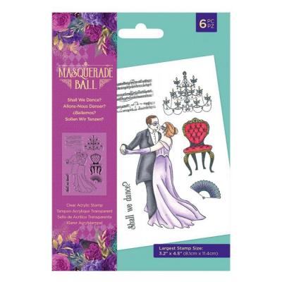 Crafter's Companion Masquerade Ball Clear Stamps - Shall We Dance?