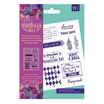 Crafter's Companion Masquerade Ball Clear Stamps- Masquerade Sentiments