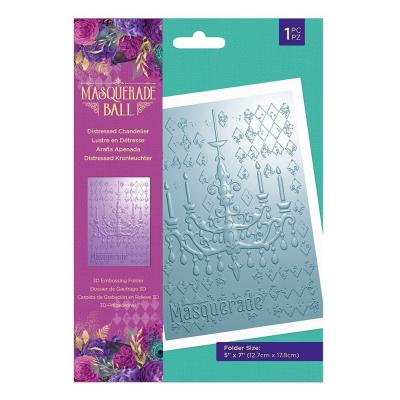 Crafter's Companion Masquerade Ball 3D Embossing Folder - Distressed Chandelier