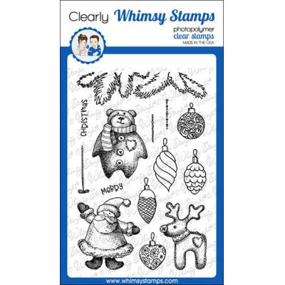 Whimsy Stamps Clear Stamps - Tattered Christmas