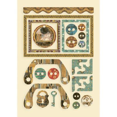 Stamperia Klimt Wooden Shapes - Frames And Buttons