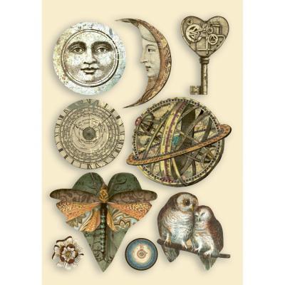 Stamperia Alchemy Wooden Shapes - Sonne, Mond, Sterne