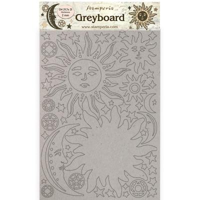 Stamperia Alchemy Greyboard - Sun And Moon