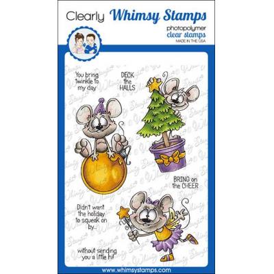 Whimsy Stamps Dustin Pike Clear Stamps - Deck The Halls Mice