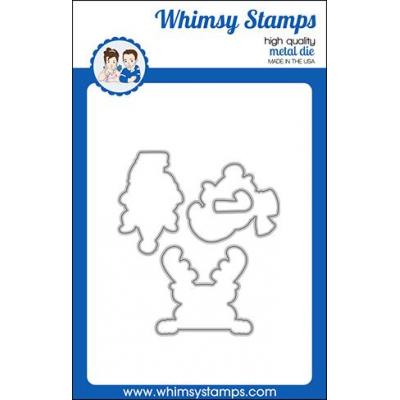 Whimsy Stamps  Denise Lynn Outline Die Set - Dragon Holiday Peekers
