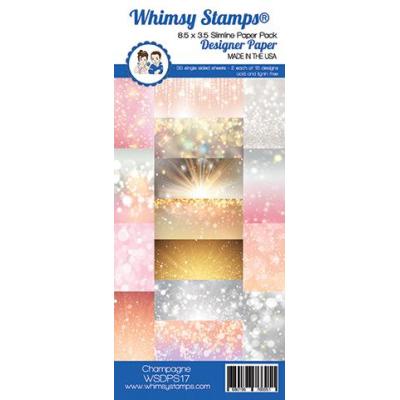 Whimsy Stamps Slimline Paper Pack Designpapier - Champagne