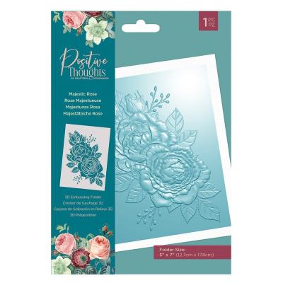 Crafter's Companion Positive Thoughts Embossingfolder - Majestic Rose