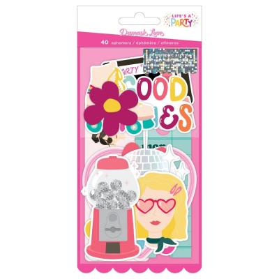American Crafts Life's A Party Damask Love Die Cuts - Icons