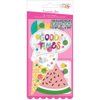American Crafts Life's A Party Damask Love Die Cuts - Shapes