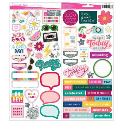 American Crafts Life's A Party Damask Love Sticker - Accents & Phrases