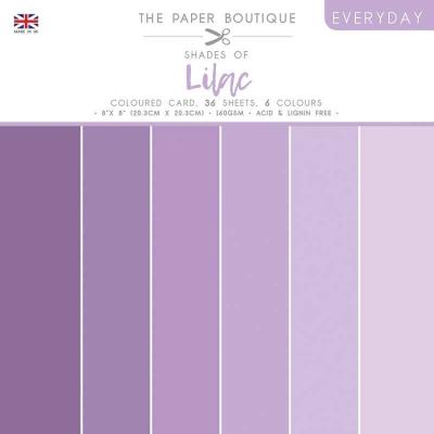 The Paper Boutique Everyday Shades Of Lilac Cardstock- Coloured Card Pack