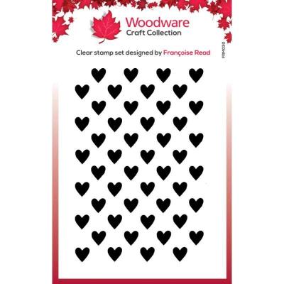 Woodware Clear Stamp -  Mini Heart Background