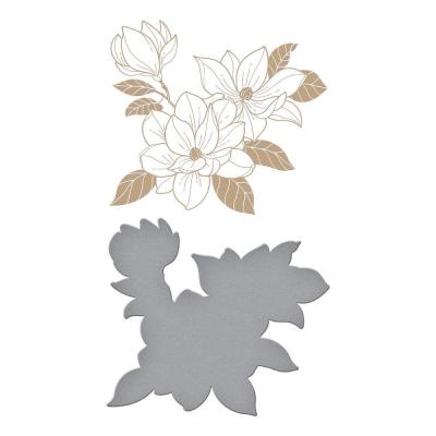 Spellbinders Yana Smakula Hot Foil Plate & Die - Magnolia Glimmer Blooms