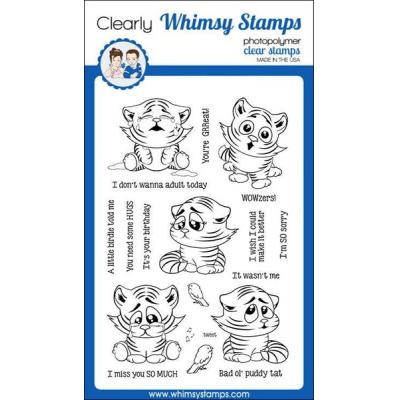 Whimsy Stamps Deb Davis Clear Stamps - Tabby Tigers