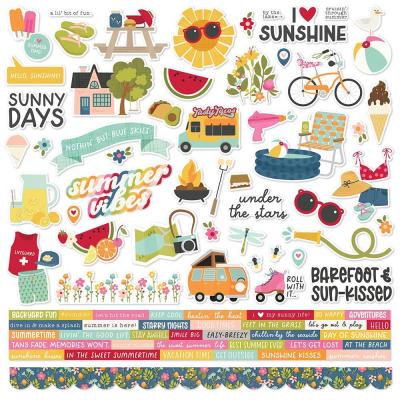 Simple Stories Summer Lovin' Sticker - Combo