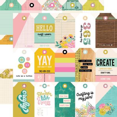 Simple Stories Let's Get Crafty Designpapier - Tags