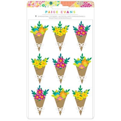 American Crafts Paige Evans Splendid Sticker - Bouquets