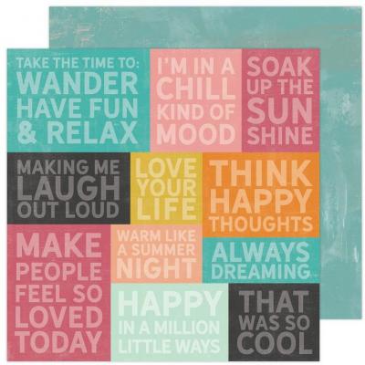 American Craft Heidi Swapp Sun Chaser Designpapier - Happy Thoughts