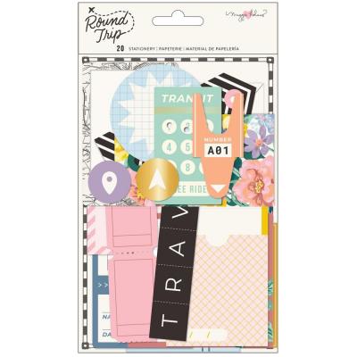 American Crafts Maggie Holmes Round Trip Die Cuts - Stationery Pack