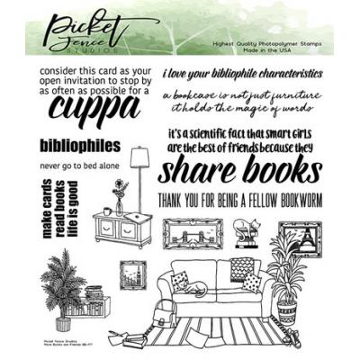 Picket Fence Studios Clear Stamp - More Books Are Friends