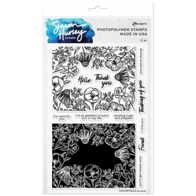 Simon Hurley Create Clear Stamps - Bold Bouquet