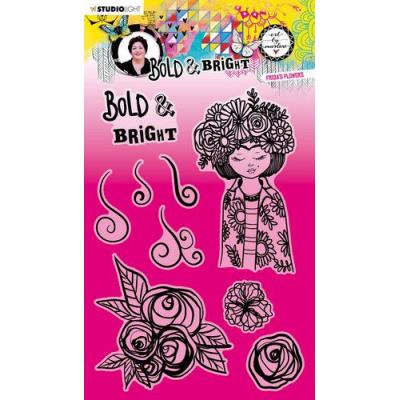 StudioLight Bold & Bright Nr.127 Clear Stamps - Frida's Flowers