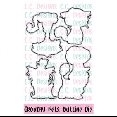 C.C. Designs Outline Die - Grouchy Pets