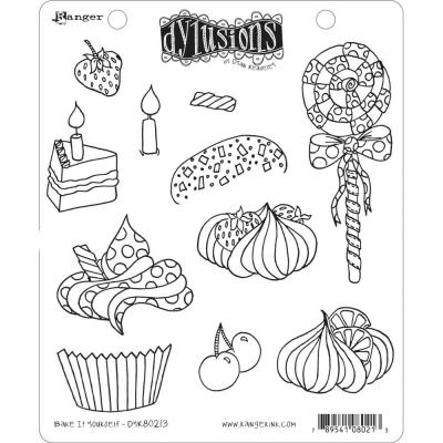 Ranger Dylusions Dyan Reaveley's Cling Stamps - Bake It Yourself