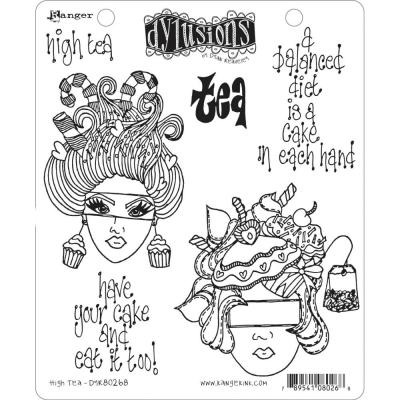 Ranger Dylusions Dyan Reaveley's Cling Stamps - High Tea